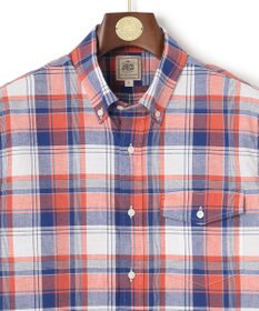 J.PRESS MEN 【WEB・一部店舗限定】コットンリネンチェック シャツ/B.D