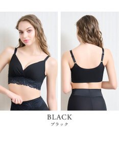 BRADELIS New York 【BRADELIS NewYork peace】綿混ハイブリッド・デイリーハートカップブラ24 バストを脇からしっかり包みホールドするノンワイヤー補正ブラ