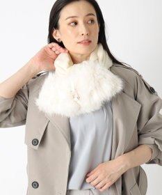 MOONBAT 【WEB限定】FURLA ウール100％×ベルト付きファーマフラー