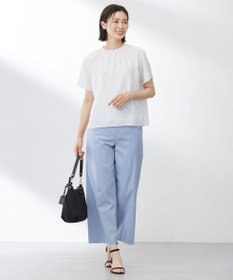 J.PRESS LADIES 【セットアップ対応・洗える・撥水】コットンFITTY ストレート パンツ