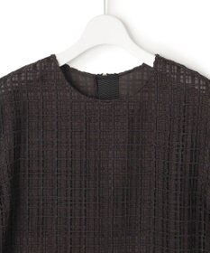 23区 【洗える】Broche チェック レース ブラウス