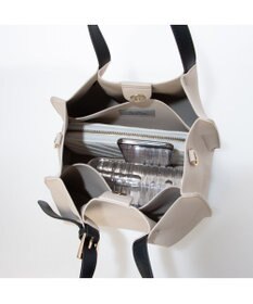 UNBILLION カシュカシュ cachecache / フェイクレザーショルダーバッグ付スクエアトート