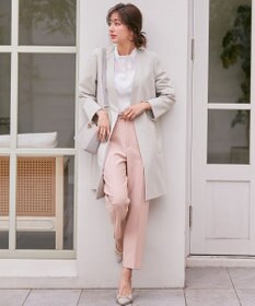 ANY SIS S 【洗える】フェイクパールストライプ ブラウス