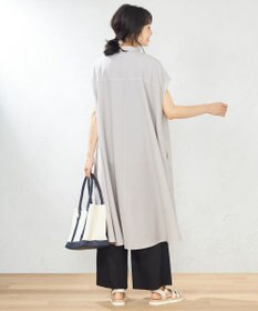 ANY 【洗える】バンドカラーとろみ ワンピース