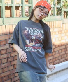 WEGO 【ユニセックス着用ITEM/SMLサイズ展開】ヴィンテージライクグラフィックT（SS）