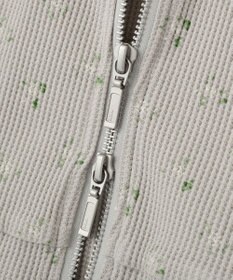 earth music&ecology 【予約】【綿100％】ダブルジップワッフルカーディガン