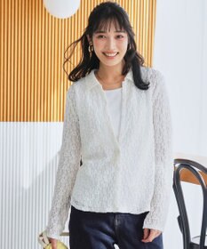 ANY SIS L レース シャツ