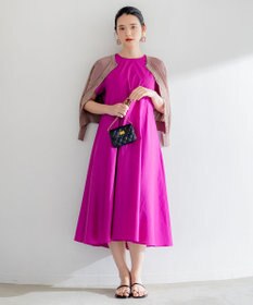 組曲 【洗える・共布ベルト付き】ナチュラル サマードレス