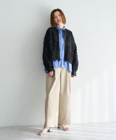 YECCA VECCA ペプラムギャザーシャツ