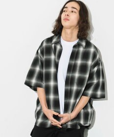 WEGO オンブレチェックシャツ（S）