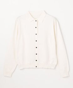 ANY L コットンブレンドポロカーデ