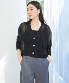 UNFILO ラメシアー カーディガン