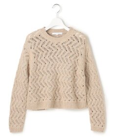 23区 【GOLD LABEL】シェニールレーススパングル クルーネック ニット