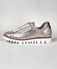 Dominic3 センターゴムサイドジップ レザースニーカー