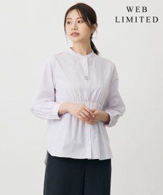 J.PRESS LADIES 【WEB限定】ストライプ シャーリング ブラウス