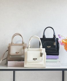 style code 【MERCURYDUO/マーキュリーデュオ】メタリッククラック調型押し フラップハンドバッグ