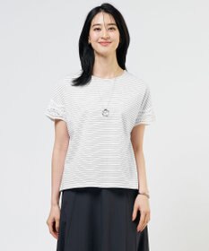 J.PRESS LADIES S 【一枚で着映え・シーンレスに活躍】コットンスムース レースデザイン カットソー