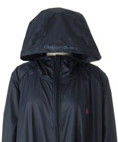 MOONBAT POLO RALPH LAUREN(ポロ ラルフローレン) ポロポニー レインコート ライトウェイト レインポンチョ  無地 フード 収納袋 レディース