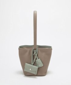 TOPKAPI 【Breath TOPKAPI】DUAL デュアル シュリンクレザー バイカラー 2way ワンハンドル ショルダーバッグ チャーム付き