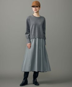 自由区 【カタログ掲載】ウールミラノ異素材 ワンピース