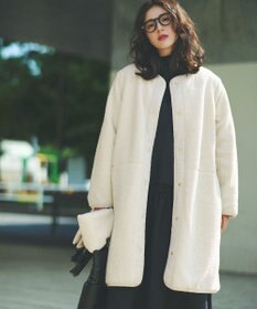 ANY L 【マフラー付き】キルトリバーシブルコート