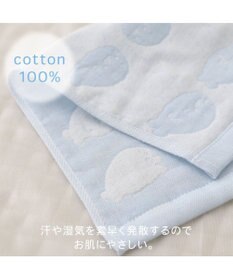 Mother garden しろたん いっぱい柄 6重ガーゼ フェイスタオル