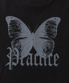 WEGO バタフライプリントリブT