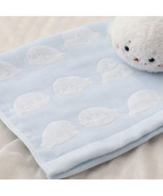 Mother garden しろたん いっぱい柄 6重ガーゼ フェイスタオル