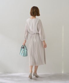 YECCA VECCA ジョーゼットプリーツワンピース