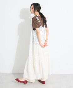 CRAFT STANDARD BOUTIQUE インド綿シフリー切り替えティアードキャミワンピース