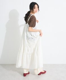 CRAFT STANDARD BOUTIQUE インド綿シフリー切り替えティアードキャミワンピース