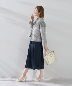 YECCA VECCA ジョーゼットプリーツワンピース