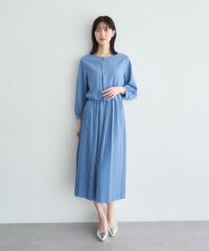 YECCA VECCA ジョーゼットプリーツワンピース