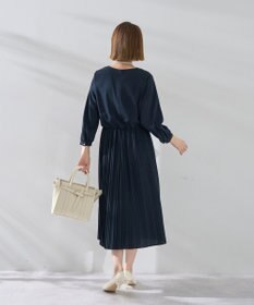 YECCA VECCA ジョーゼットプリーツワンピース