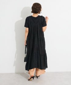 CRAFT STANDARD BOUTIQUE インド綿シフリー切り替えティアードキャミワンピース