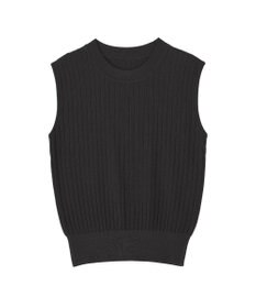 YECCA VECCA 【マシンウォッシャブル】ノースリーブリブニット
