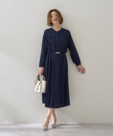 YECCA VECCA ベルト付きギャザーワンピース