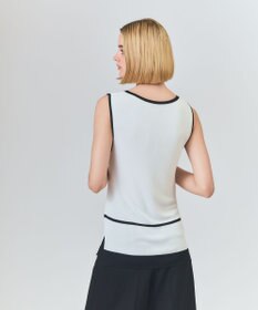 GRACE CONTINENTAL ラインニットノースリーブ