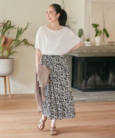 ANY 【接触冷感/UVケア/シワになりにくい】ドルマンスリーブ Tブラウス