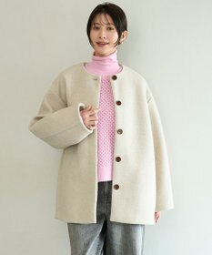 UNFILO ボンディング フォルムコート グレージュ