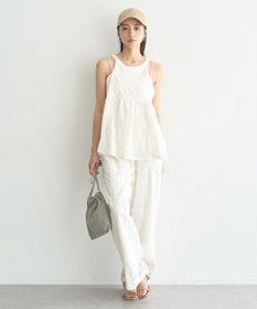 earth music&ecology 【セットアップ対応】【WEB・一部店舗限定】パッチワークレースキャミソール