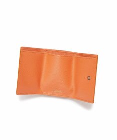 TOPKAPI 【TOPKAPI】角シボ型押し・ラウンドフラップ  三つ折り 財布 COLORATO コロラート