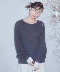 earth music&ecology モヘヤライクレースニット