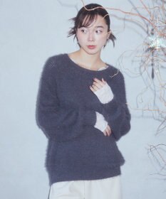 earth music&ecology モヘヤライクレースニット