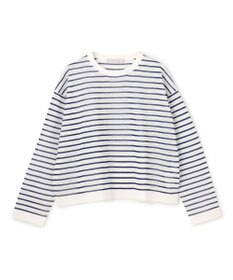 UNFILO シアーフォルムニット ボーダー