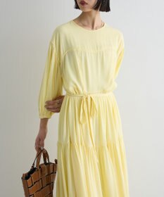 Green Parks ボリュームスリーブティアードワンピース