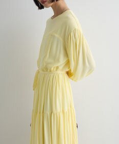 Green Parks ボリュームスリーブティアードワンピース