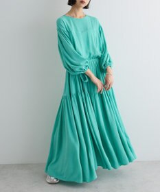 Green Parks ボリュームスリーブティアードワンピース