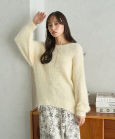 earth music&ecology モヘヤライクレースニット