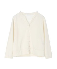 Green Parks カットジョーゼットドットボタンカーディガン